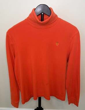 ☀️Lauren Ralph Lauren Orange Turtleneck Long Sleeve Shirt XL